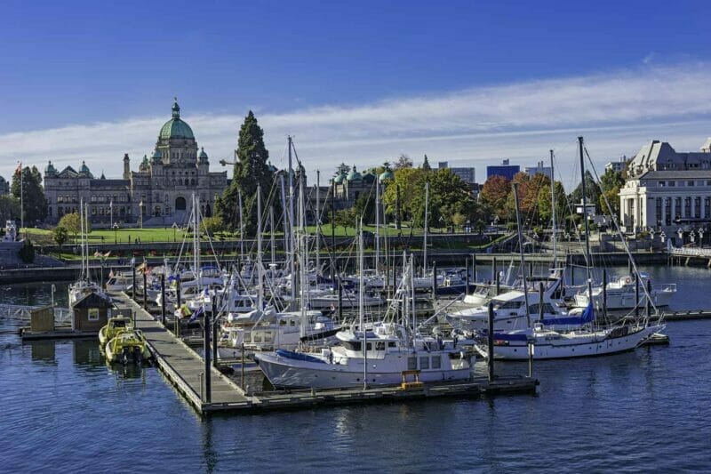 Victoria Harbour and the British Columbia Parliament Building, Victoria BC, Canada