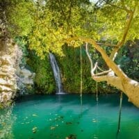 Adonis Baths, the famous showplace for tourists near Paphos, Cyprus.