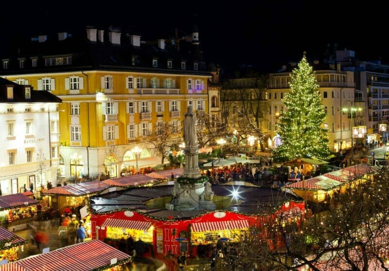 The Christmas market in Bolzano is always a buzz.