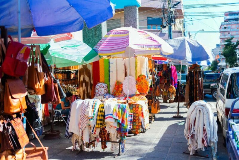 Street market in Asuncion