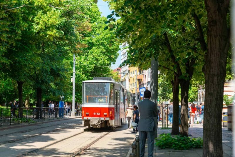 Trams in Sofia are the optimal transport in the heart of the city 