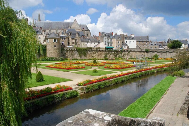 Vannes garden view in Brittany