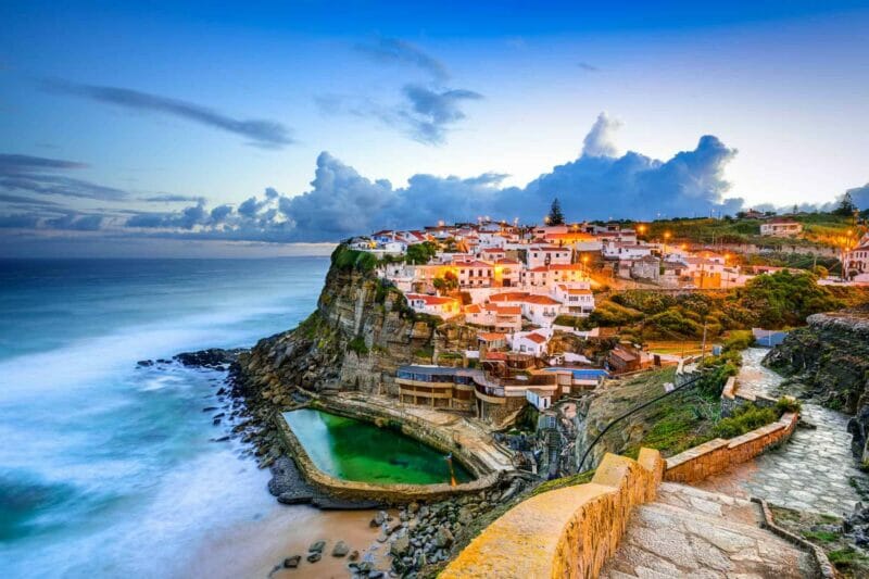 Azenhas do Mar, a coastal town within easy biking distance from Sintra. 
