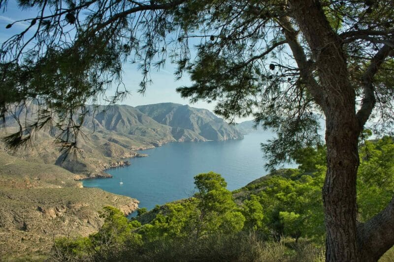 Panoramic views of the coast, Costa Calida, Murcia