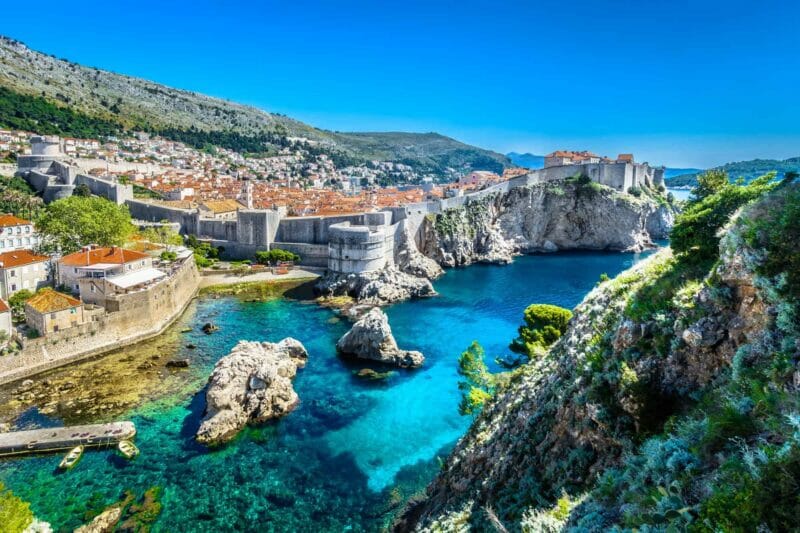 Dubrovnik on the Adriatic Coast, Croatia.