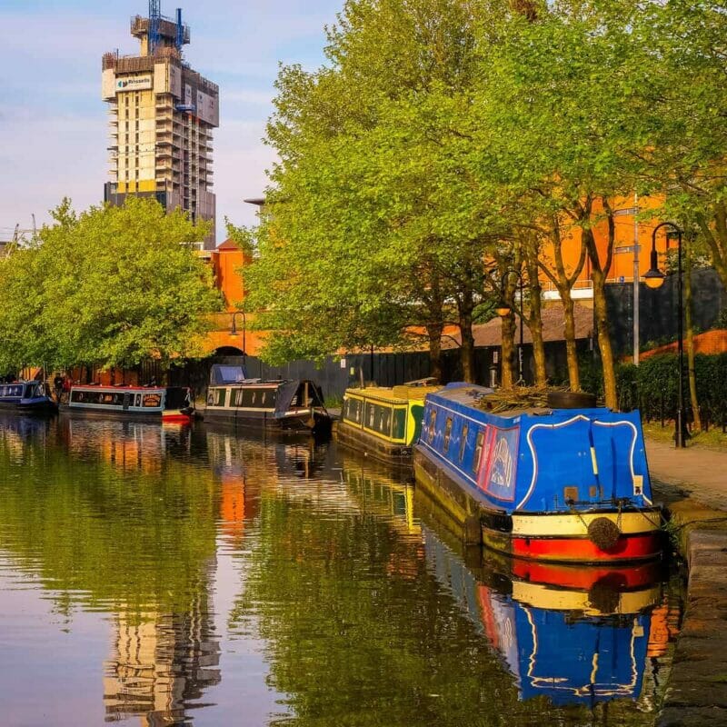 Castlefield, inner city conservation area in Manchester, UK