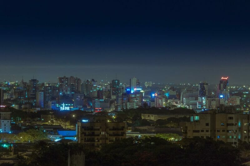 Paraguay- City Night Scene