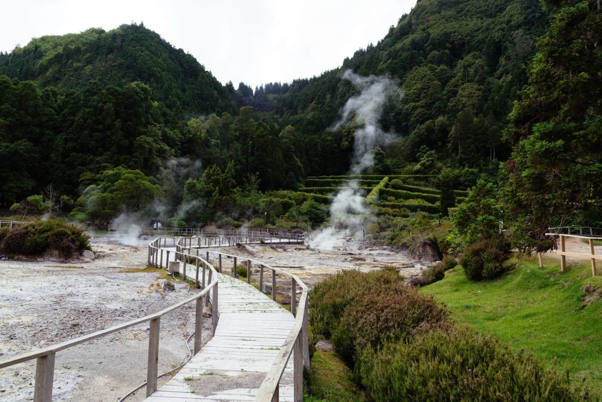 Volcanic hotsprings Of The Lake Furnas. Sao Miguel, Azores.
