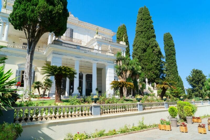 A historical building of Achilleion museum in Corfu