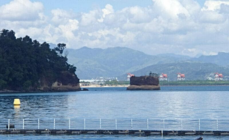 A view across Subic Bay with the mountains across the bay
