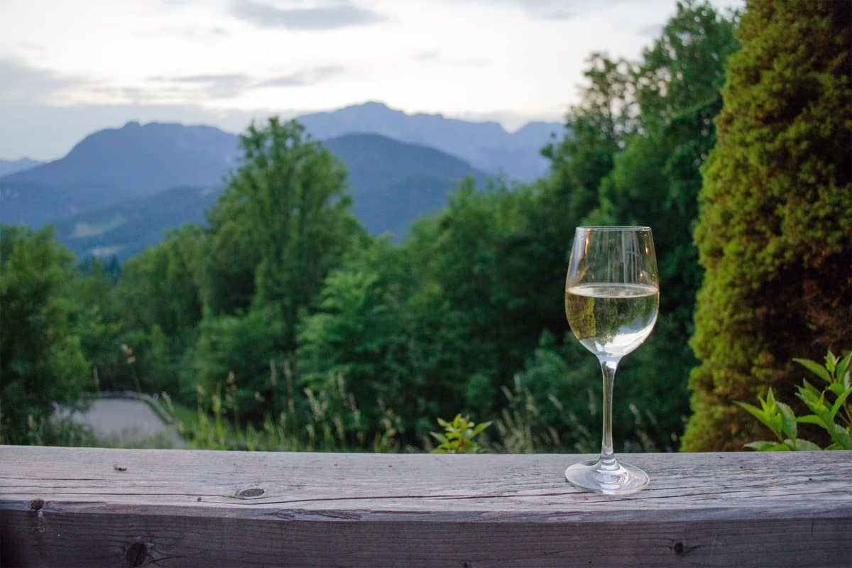 Wine with an incredible valley view